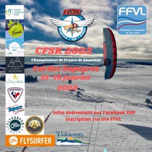 Championnat de France de snowkite - Col des Supeyres :: 15-16 January 2022 :: Agenda :: LetsKite.ch